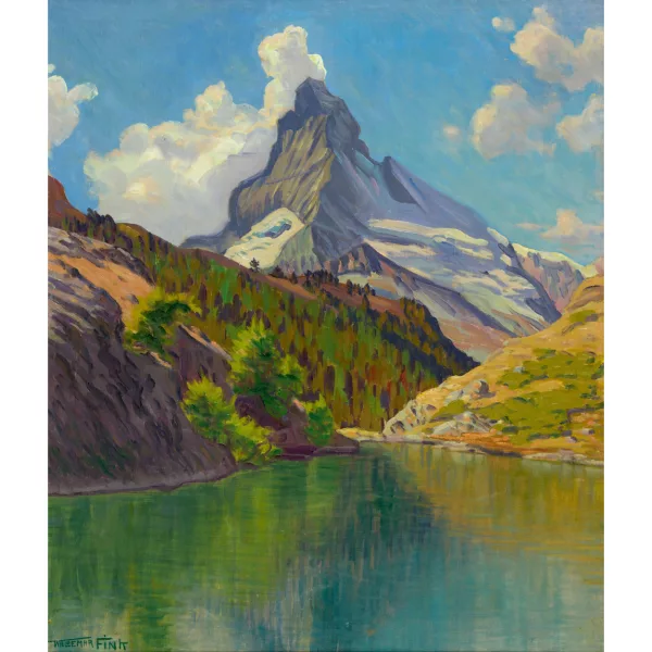 Waldemar Fink — "Spätsommertag mit aufsteigenden Gewitterwolken am Matterhorn".