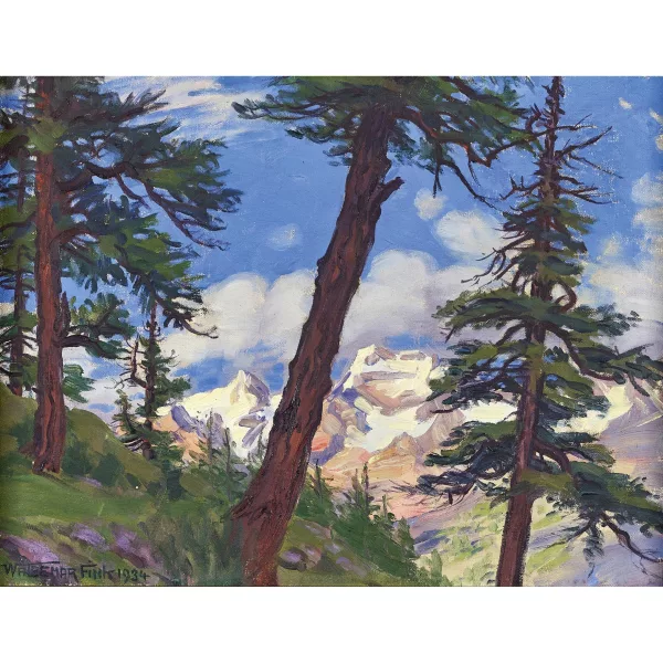 Waldemar Fink — "Saas-Fee (Fletschhorn und Lagginhorn)".