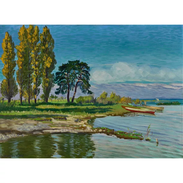 Waldemar Fink — "Herbstmorgen am alten Rhein".