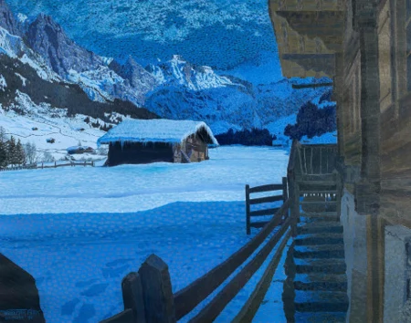 Winternacht in Adelboden, 1911