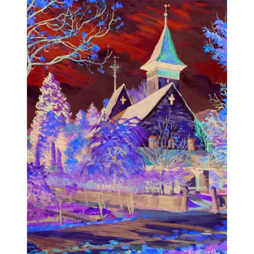 Waldemar Fink — "Kirche von Scherzlingen".