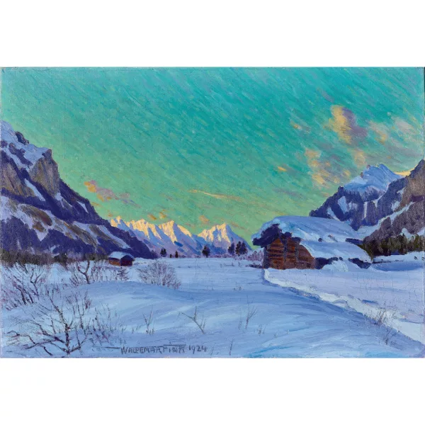 Waldemar Fink — "Winterabend bei Kandersteg".
