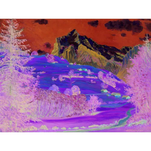 Waldemar Fink — Sommerliche Alpenpartie mit Wetterhorn.