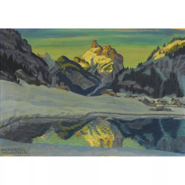 Waldemar Fink — "Wintermorgen bei Kandersteg".