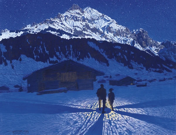 Waldemar Fink — ABENDSTIMMUNG (ADELBODEN), 1912EVENING ATMOSPHERE (ADELBODEN), 1912