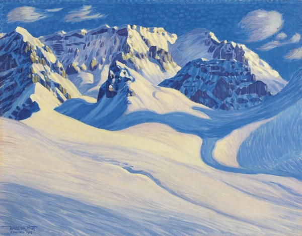 Waldemar Fink — WINTER BEI ADELBODEN, 1918WINTER NEAR ADELBODEN, 1918