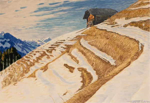 Winterlandschaft mit Chalet