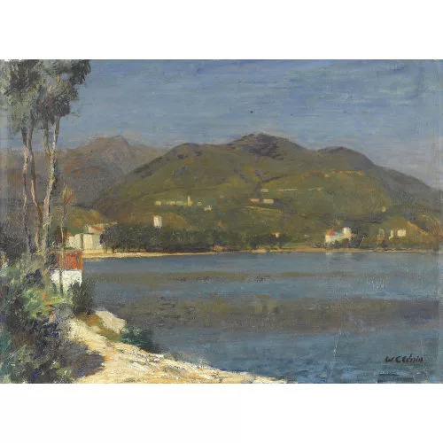 Walter Clénin — "Landschaft am Luganersee".
