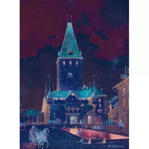 Walter Eggimann — Historische Ansicht des Christoffelturms in Bern.