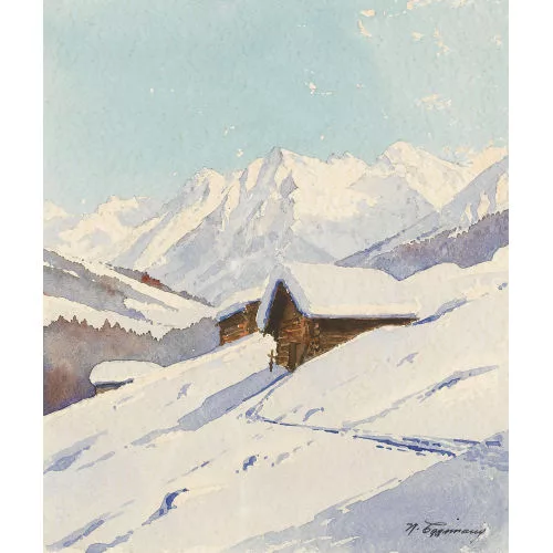 Walter Eggimann — "Parsenn-Klosters bei Silvretta".