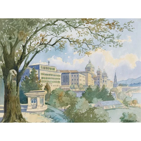 "Das Bundeshaus von der kleinen Schanze aus"