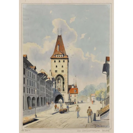 "Alt Bern. Der Christoffelturm (Ostseite)"