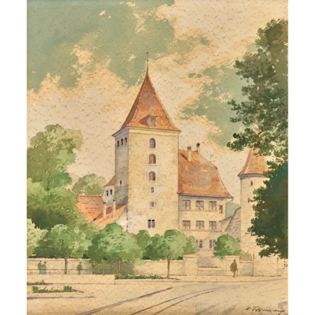 Strassenpartie mit Turm