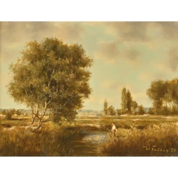 Walter Feller-Brand — Fischer am Bach.