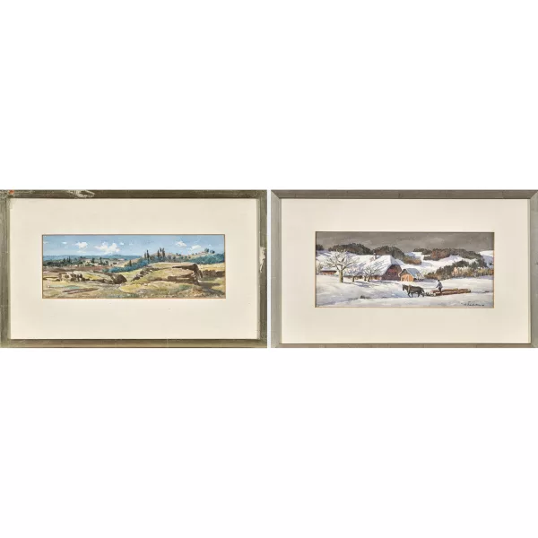 Walter Feller-Brand — "Toscana". / Emmentaler Winterlandschaft.