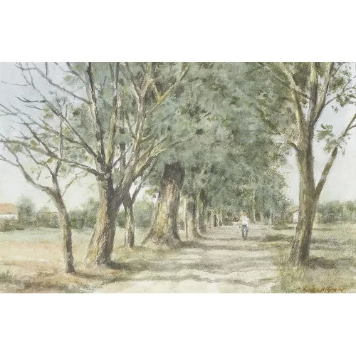 Walter Feller-Brand — Ländliche Allee im Sommer.