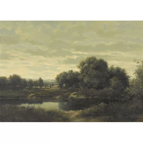 Walter Feller-Brand — Sommerliche Uferpartie.
