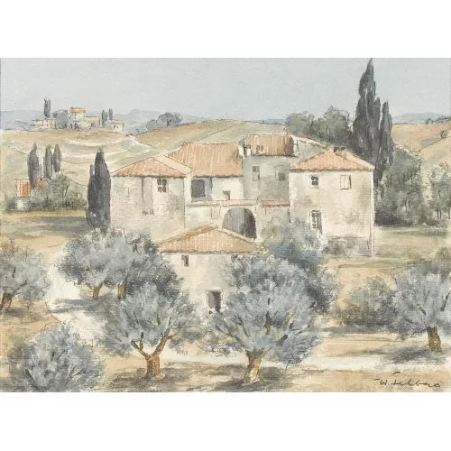 Walter Feller-Brand — Südliche Landschaft mit Gutshof.
