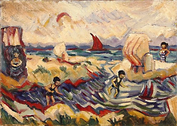 Walter Helbig — Badefreuden an der See, um 1914