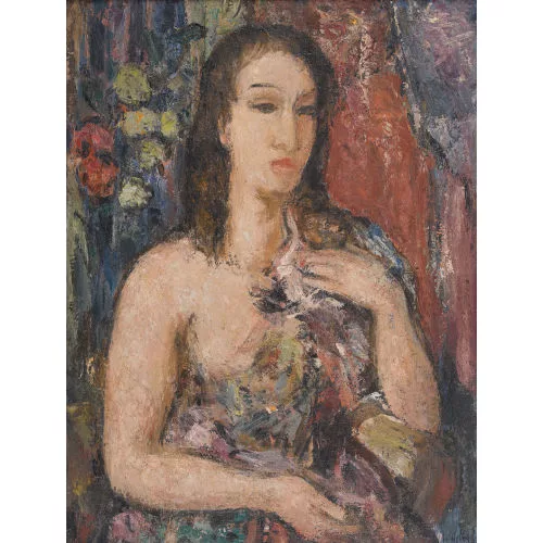 Walter Helbig — "Frau mit Blumen".