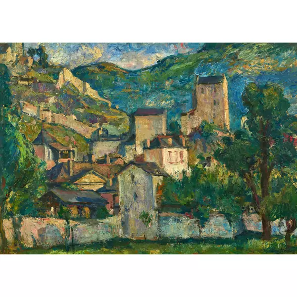 Tessiner Dorflandschaft mit Burg