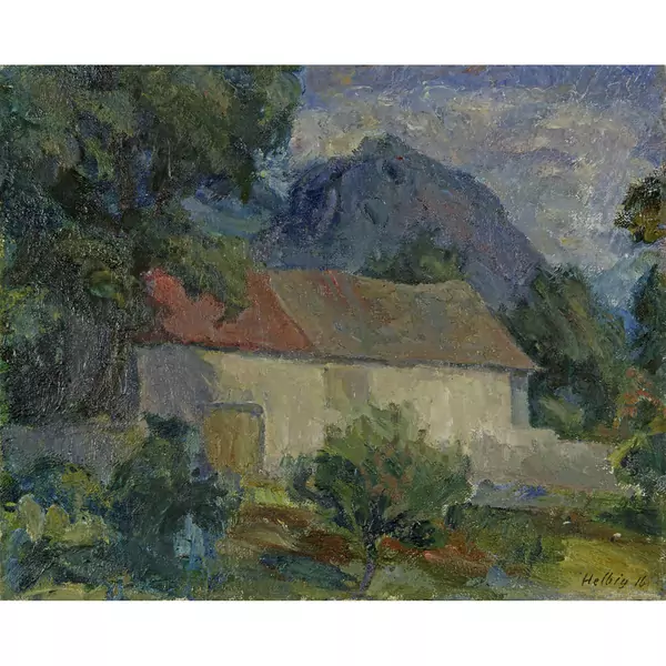 Walter Helbig — Haus mit rotem Dach — Galerie Kornfeld