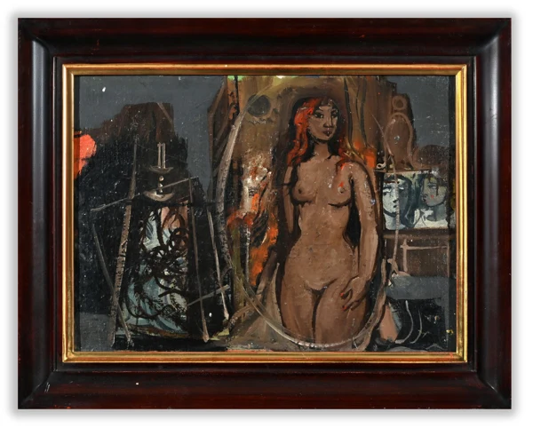 Walter Jonas — Stehender Akt (Atelier), 1949
