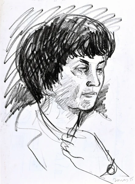 Walter Jonas — 2 Werke: Ehefrau, 1955; Selbstportrait