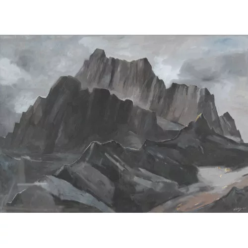 Walter Krebs — Steile Gebirgspartie.