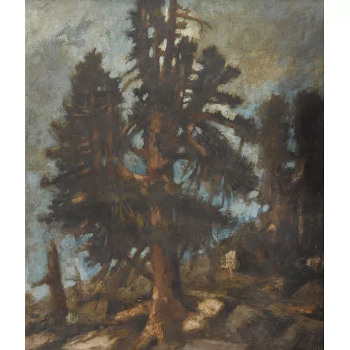 Walter Krebs — Steilhang mit Baum.