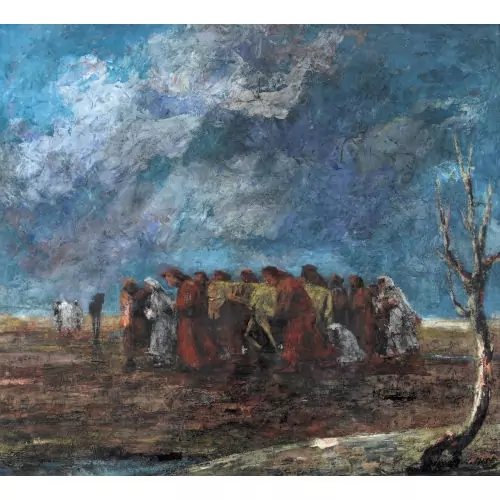 Landschaft mit Reisenden