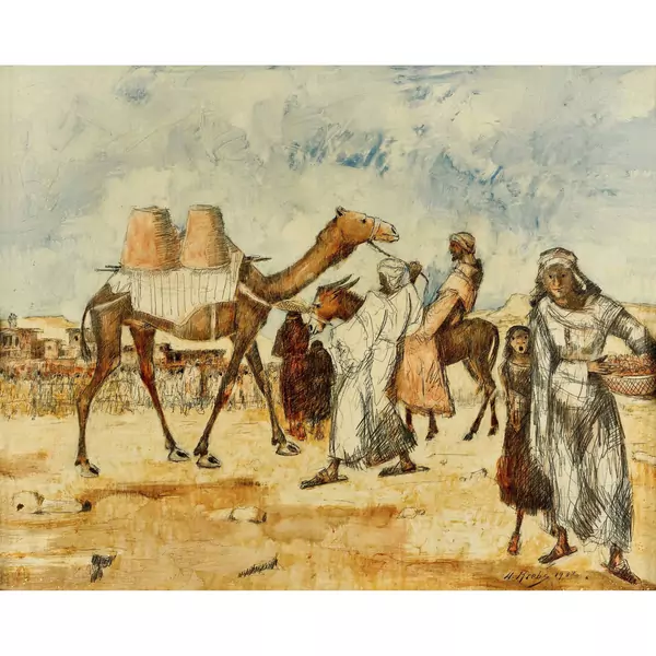 Orientalische Oasenszene