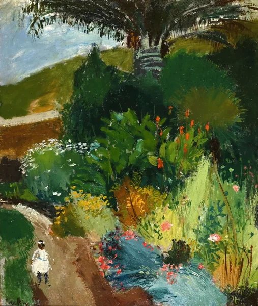 Walter Kurt Wiemken — Gartenlandschaft mit Kind, Collioure, 1928