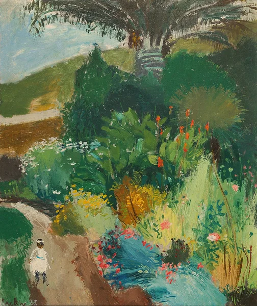 Walter Kurt Wiemken — Gartenlandschaft mit Kind, Collioure, 1928