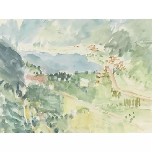 Blick auf den Luganersee bei Capolago