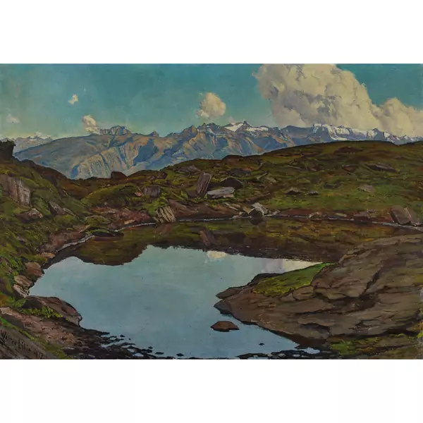 Berglandschaft mit kleinem See