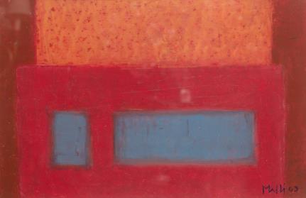 Walter Mafli (-1915), "Composition sur fond rouge".