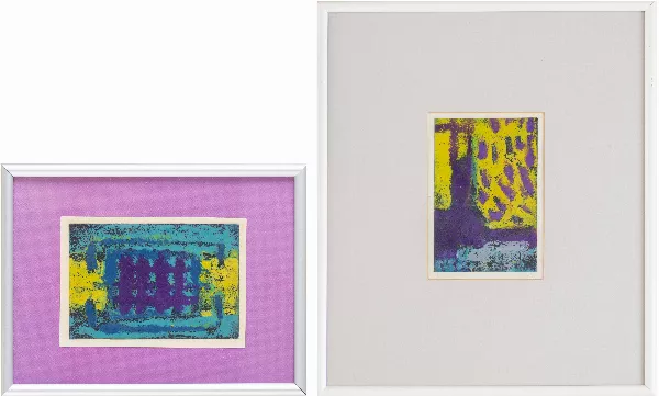 Walter Mafli — "sans titre", deux acryliques sur papier