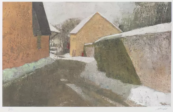 Walter MAFLI (1915-2017), "Village en hiver", lithographie — DognyAuction