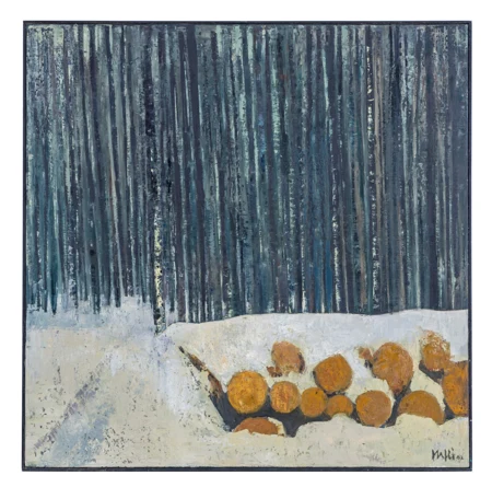 Lisière de forêt sous la neige