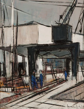 Scène de port industriel