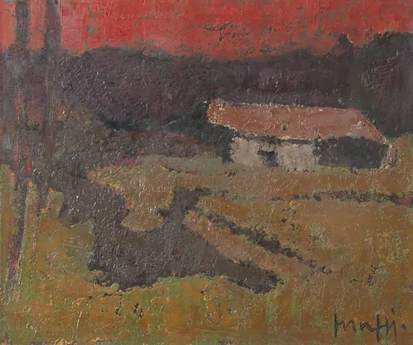 Walter MAFLI (1915-2017), "Paysage d'hiver", Huile sur papier — DognyAuction