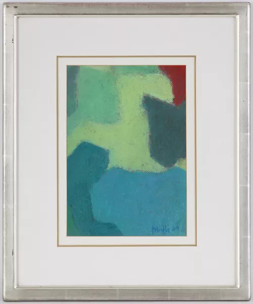 Walter Mafli — Composition en vert et rouge