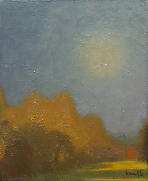 Walter MAFLI (1915-2017), "Soleil en lisière de forêt", huile sur toile — DognyAuction