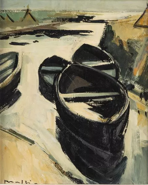 Walter Mafli (1915-2017), "Bateaux (brt)". — DognyAuction