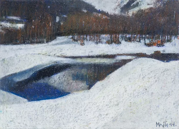 Walter Mafli — "Paysage enneigé de la vallée de Conches"