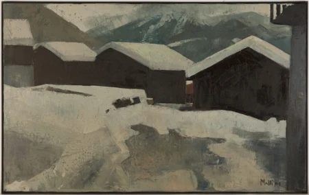 Hameau sous la neige