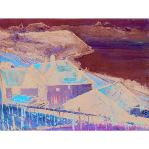 Walter Mafli — Herbstliche Ansicht des Lavaux am Genfersee.