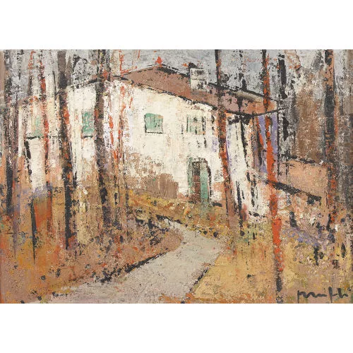Walter Mafli — Stattliches Haus am Hang.