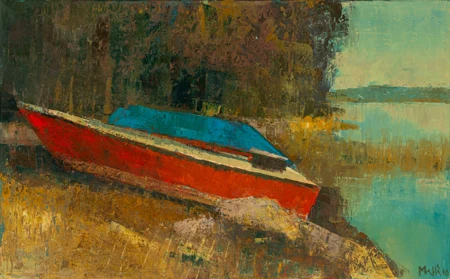 Barque au lac de Bret